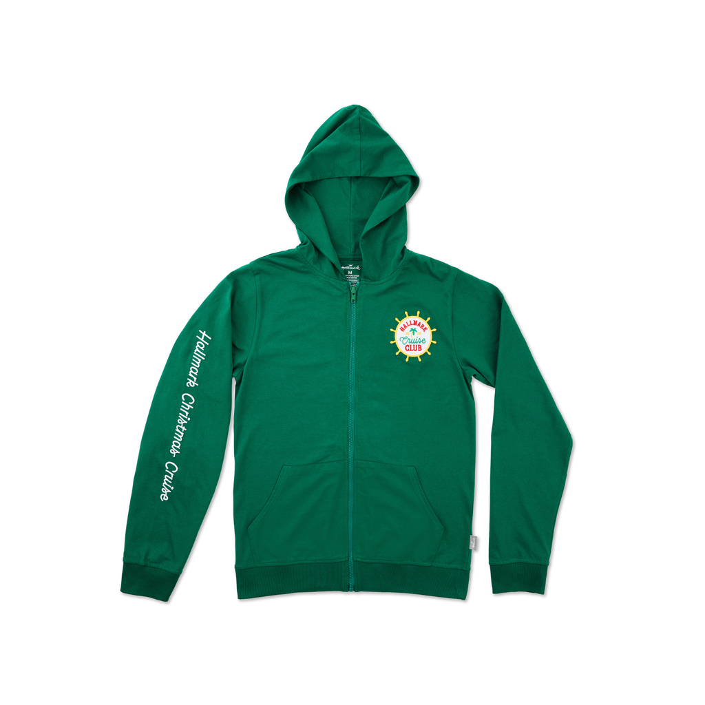 Hallmark Christmas Cruise 2026 Green Zip Hoodie Sweatshirt
